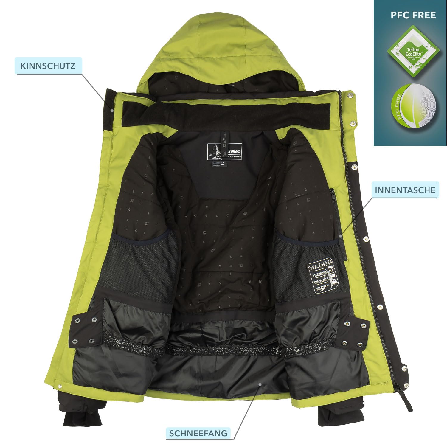 Killtec Herren Skianzug - aus Skijacke und Skihose - mit 10000mm Wassersäule - wasserdicht, winddicht, atmungsaktiv