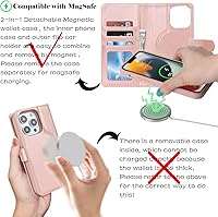 Vista 177 de Havaya Funda para iPhone 13 Pro Max y iPhone 12 Pro Max, cartera compatible con magsaf 2 en 1, desmontable magnética con tarjetero y ranura trasera