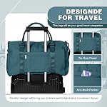 Gym Bag Woman Men Sports Fitness Bags with Shoe Compartment Travel Duffel Bags Women Workout Weekend Overnight Bag Hospital Holdall Waterproof Sac de Sport Femme Homme,A07-Peacock Blue