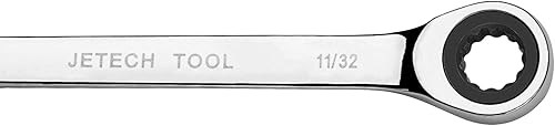 Vista 8 de Jetech Llave de trinquete de 3/8 pulgadas x 7/16 pulgadas con extremo de caja doble, llave de trinquete métrica de 72 dientes, llave de engranajes