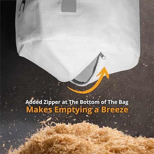 Miniatura 4 de POWERTEC Colector de polvo portátil de 1 HP, 560 CFM con bolsa de filtro de colector de polvo de 1 micrón y sistemas de filtración de aire de 3