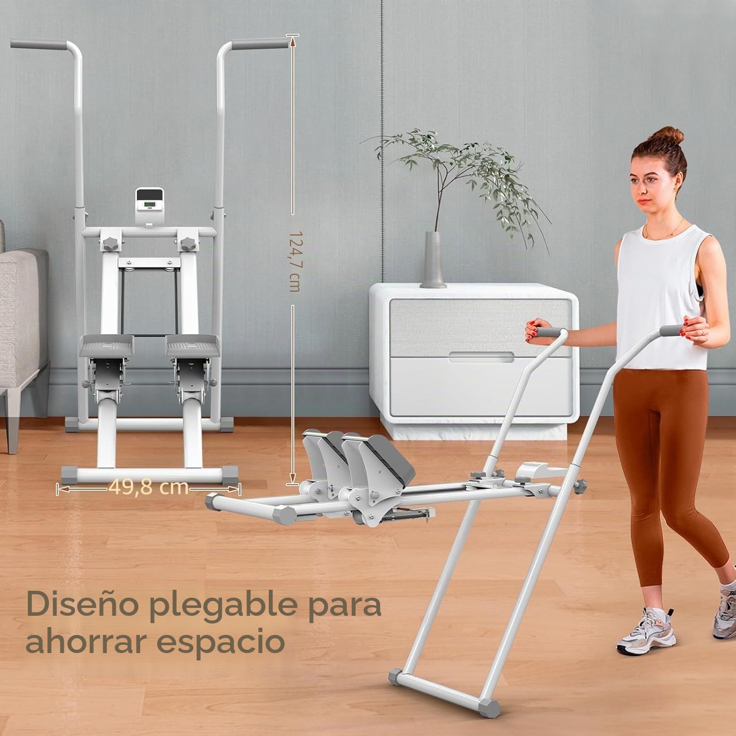 Escalera escaladora Plegable para el hogar, máquina escaladora Vertical de Pedal Grande para Entrenamiento de Cuerpo Completo,escaladores para Ejercicio en casa