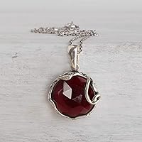 Vista 15 de 925 Sterling Silver Gemstone Necklaces for Women - Birthstone - Silver Pendant Necklaces - Statement Necklace Silver - Everyday Jewelry Silver