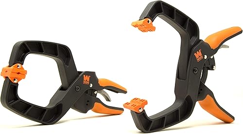 Miniatura 10 de WEN CLH226 Abrazaderas de mano de trinquete de liberación rápida con apertura de mandíbula de 2 pulgadas y garganta de 2 pulgadas, paquete de 2