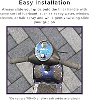 Vista 5 de AlveyTech Empuñadura de manillar de 5.118 in (5 pulgadas) de largo (juego de 2) – Empuñaduras de espuma de repuesto para scooters de movilidad