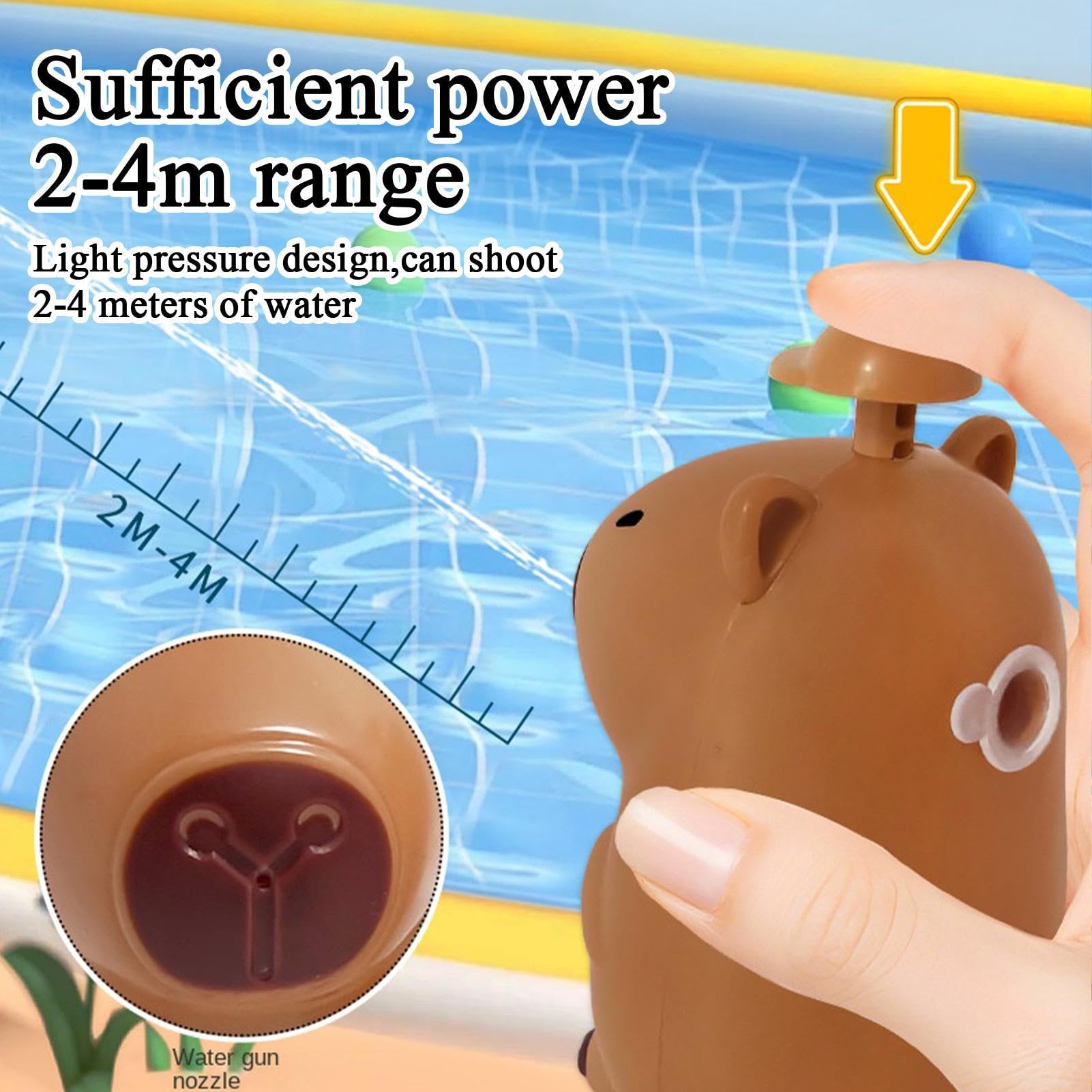 Pistolet à Eau Mini arroseur extérieur et décoration Bureau | Vaporisateur à eau en forme de capybara pour garçons et filles piscine plage en pique-nique camping
