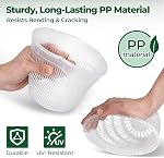 T4U Orchid Pots, 5.5 Inch 6 Pack Nursery Pots with Holes and Saucers, Slotted Plastic Planter for Repotting, Indoor Outdoor Decor for Mature Phalaenopsis and Cattleya | Phalaenopsis dendrobium, Slotted ventilation drainage, Root growth visible, Trans