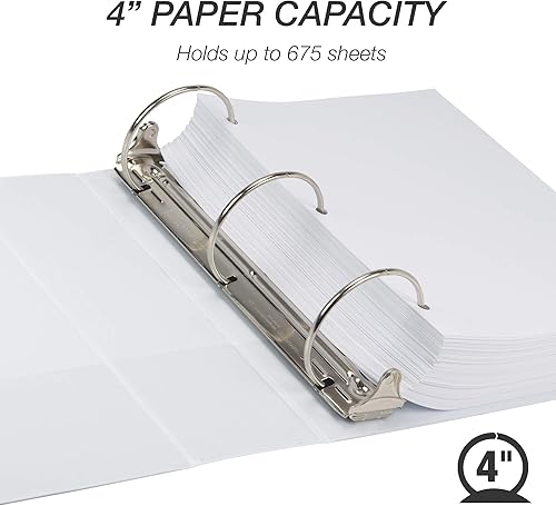 Miniatura 26 de Samsill Anillo redondo duradero de 3 pulgadas a base de plantas, fabricado en EE. UU., carpeta de visualización, ecológico, certificado de base