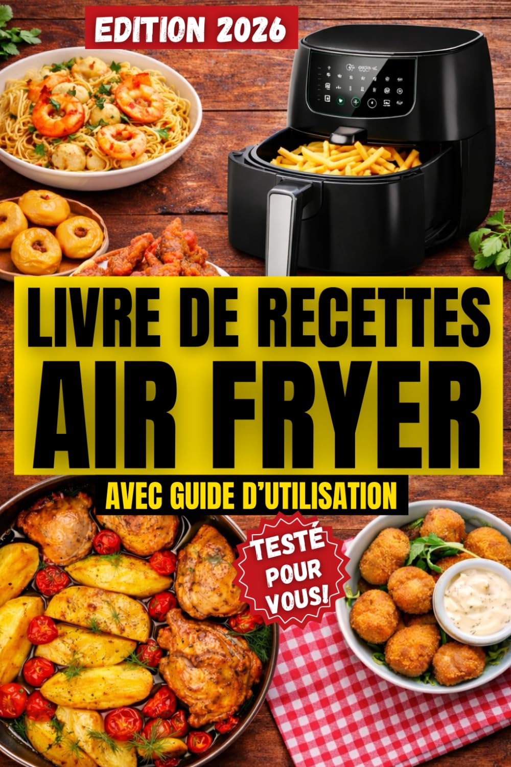 Couverture : Livre de Recettes Air Fryer en Français: Guide complet pour des recettes faciles, rapides et croustillantes à l’Air Fryer