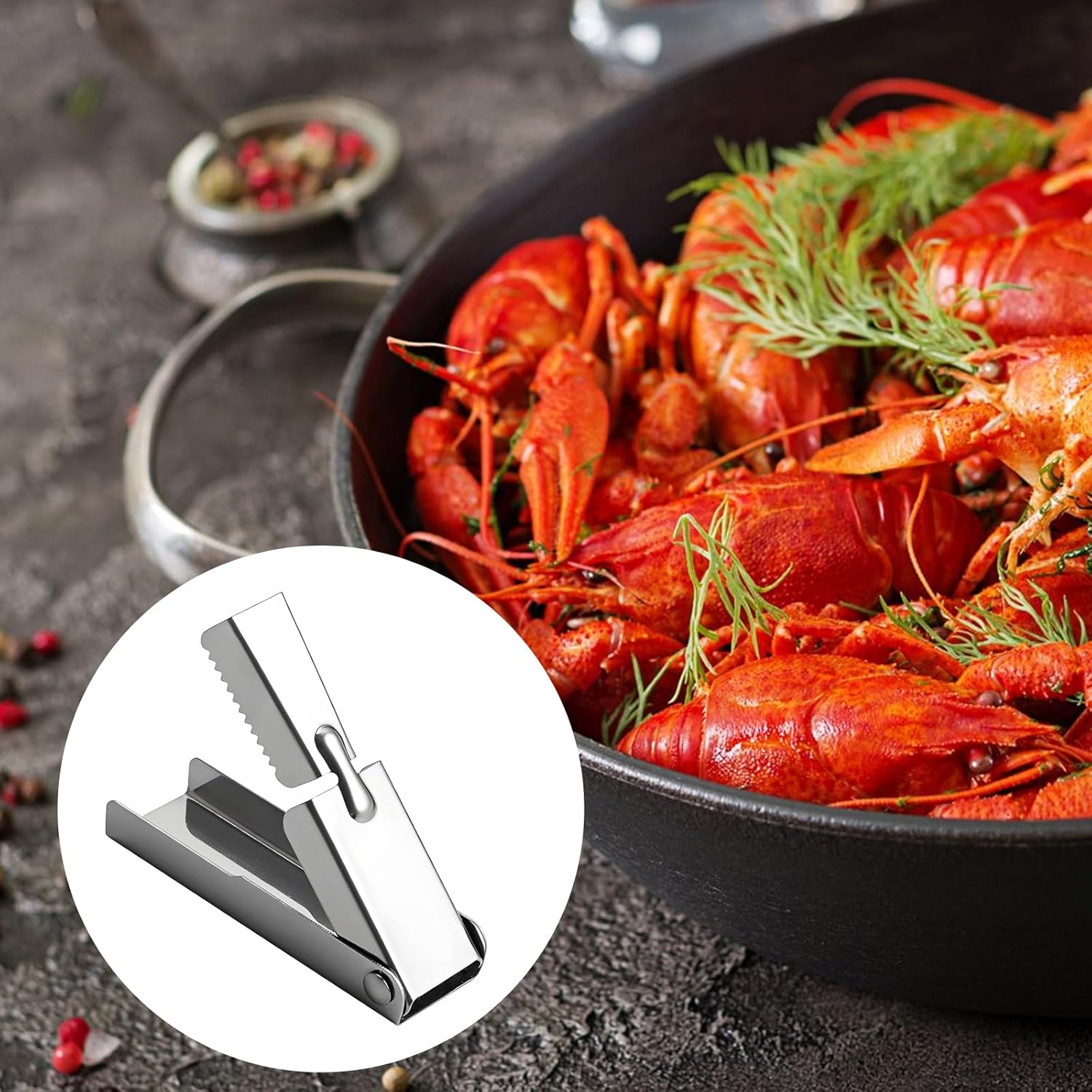 Generic 20 Pcs Crawfish Peelers For Kitchen, Restaurant Use, Stainless Steel Crayfish Shelling Devices, Seafood Shrimp Tail Removers Peelers