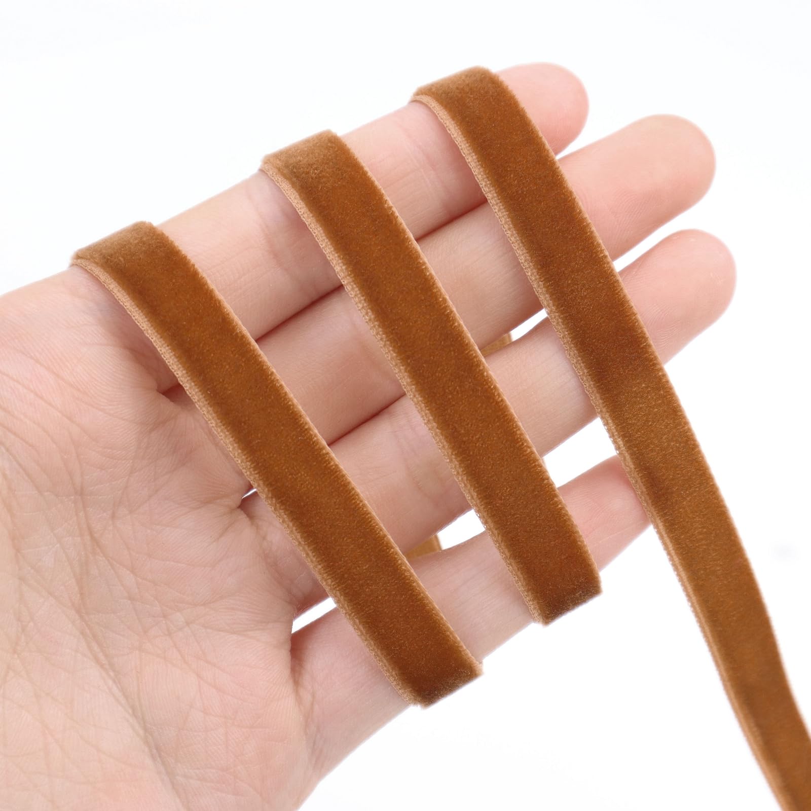 Nastro In Velluto Marrone 47 M X 0,9 Cm - Bobina Per Confezioni Regalo, Decorazioni Natalizie E Fai Da Te - 4