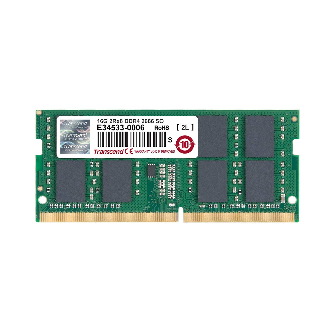 TRANSCEND 16GB DDR4 2666MHz SO-DIMM 2Rx8 1Gx8 CL19 1.2V: Amazon.de