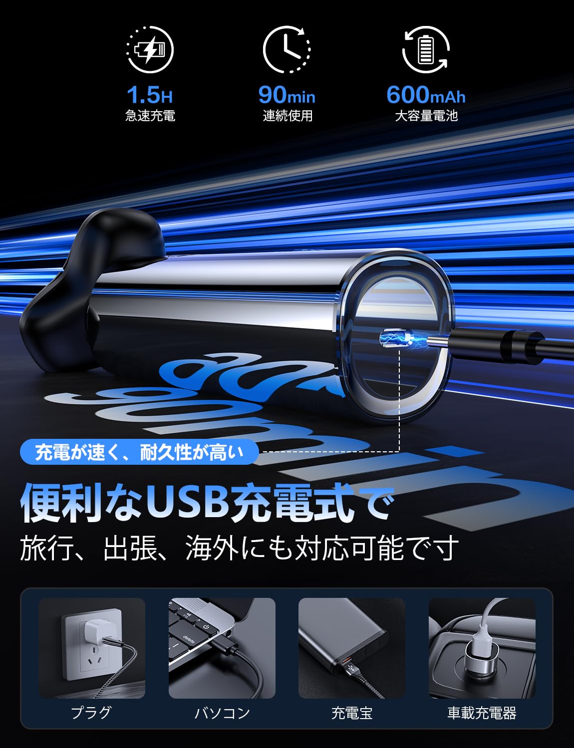 Amazon.co.jp: シェーバー ひげそり 電動シェーバー 【2026新進化・54