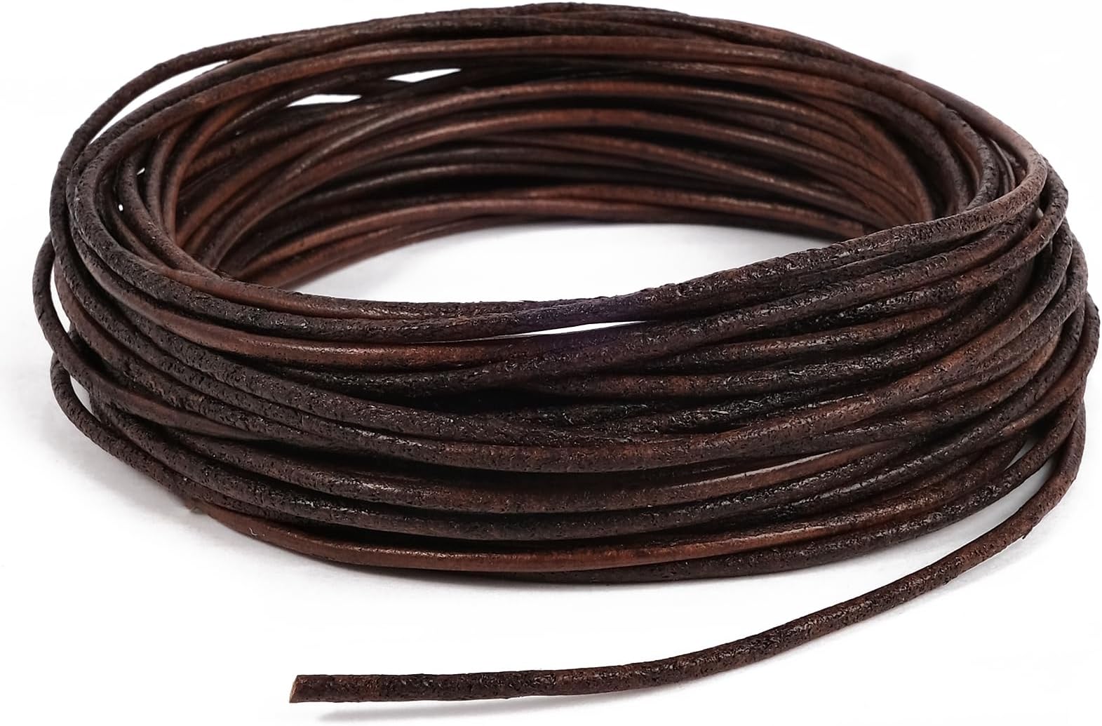 RUBY Genuine Leather Cord Leather Strap, Classic Leather Cord Chain, Leather Bands for Chains, Leather Cord for DIY Jewellery such as Bracelets (Oily Brown, 10 m)