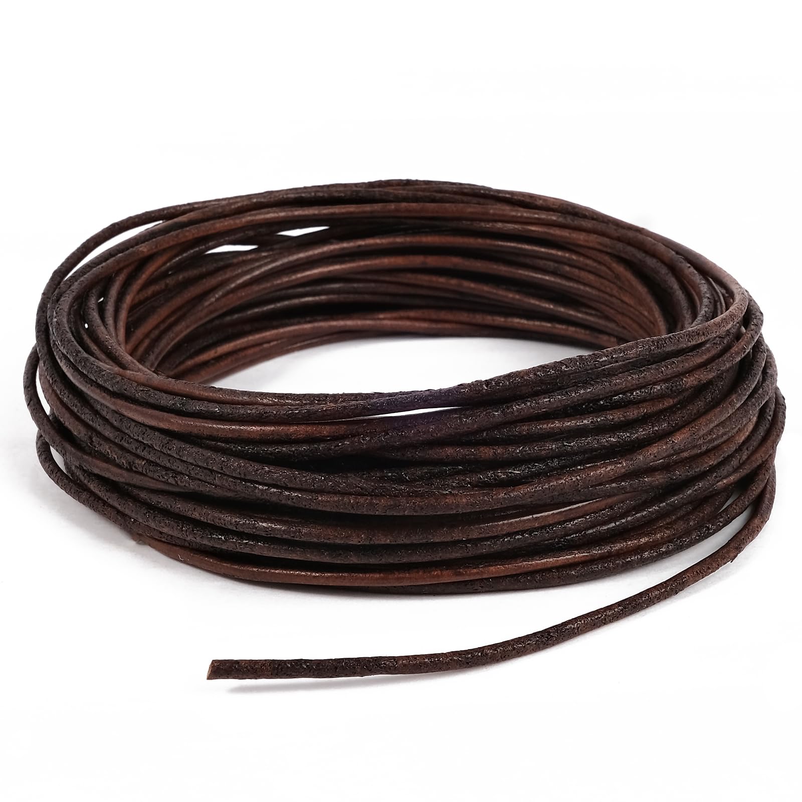 Ruby ca. 10m x 3mm Echtes Lederband Lederriemen,Classic Lederband Kette,Lederbänder für Ketten,Lederschnur für DIY-Schmuck Wie Armbänder,Halsketten und Uhrenarmbänder (öliges Braun-10m)