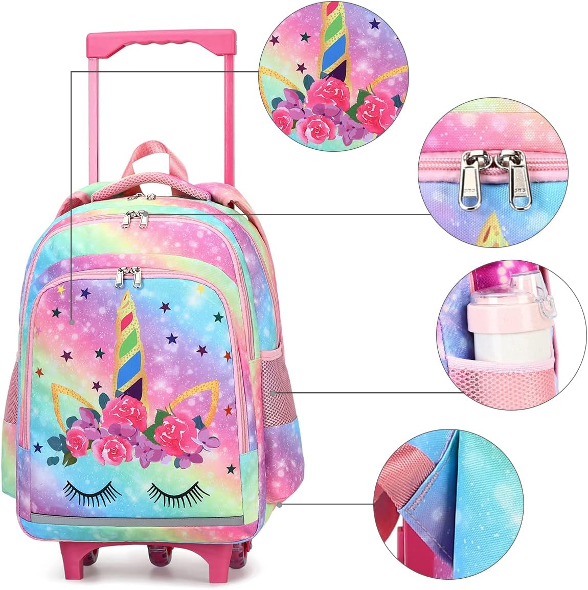 Buy CAMTOP Rolling Backpack With Wheels Matching Lunch Bag Kids Luggage