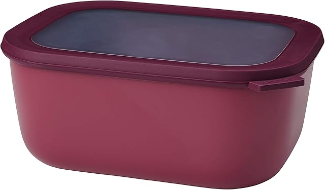 Mepal  Multi Bowl Cirqula Rectangular  Food Storage Container with Lid - Suitable as Airtight Storage Box for the Fridge & Freezer, Microwave Container & Servable Dish  3000 ml  Nordic Berry.