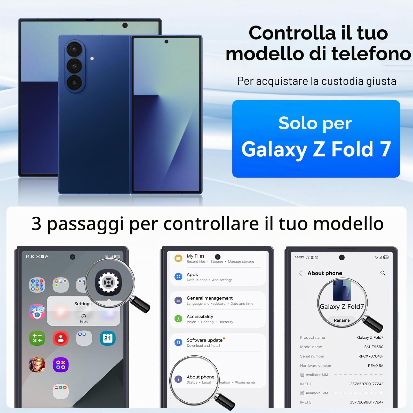 Custodia magnetica per Samsung Galaxy Z-Fold-7: doppio supporto orizzontale e verticale, compatibile con MagSafe, protezione display anti-spy, robusta protezione per cerniere, custodia ZFold
