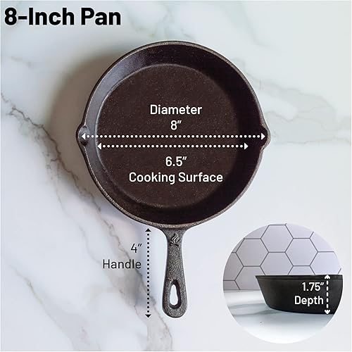 Miniatura 13 de Backcountry Iron Sartén redonda de hierro fundido pre-sazonado de 12 pulgadas