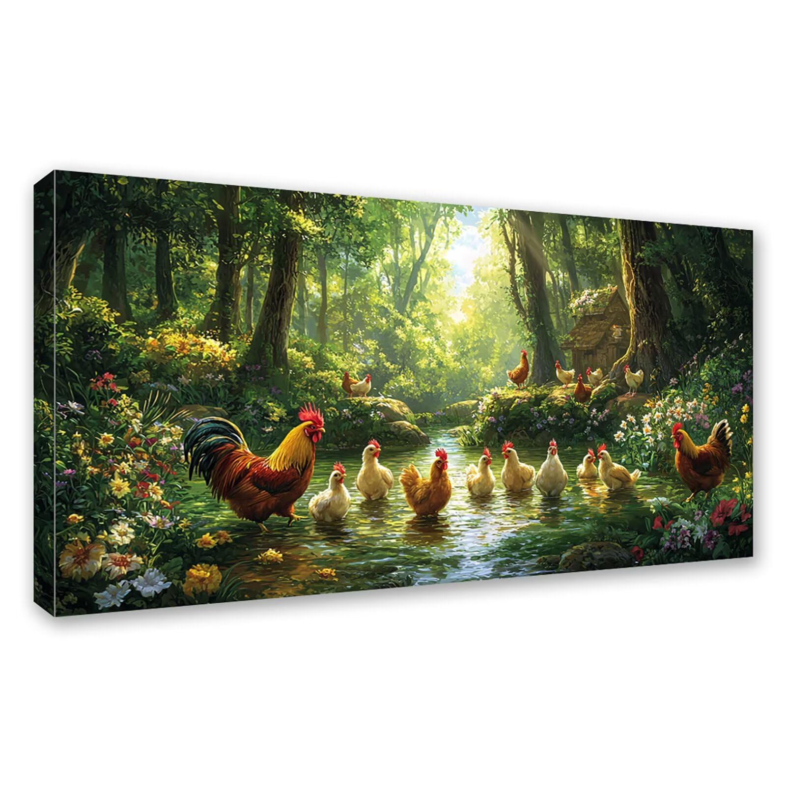 Diamond Painting Grande 200x100cm Pollo Diamond Painting Adultos, DIY Animal Pintura de Diamante Manualidades Adultos, 5D Cuadrado Rhinestone Bordado Punto de Cruz para Home Decoration Regalo 0J-217