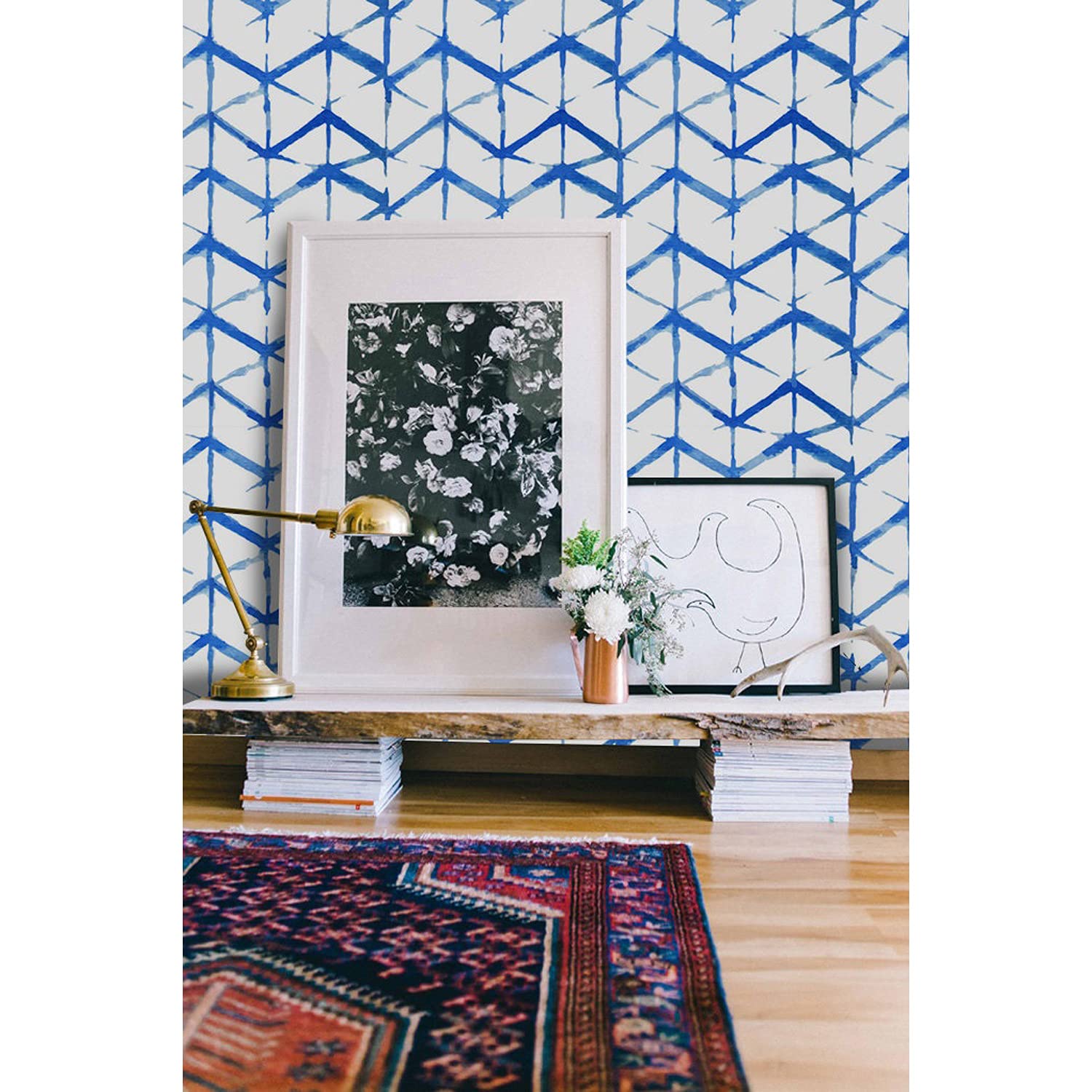Fotomurale impermeable Magic-Stick autoadhesivo y lavable motivo Shibori
