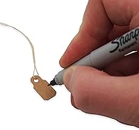 Vista 3 de 888 Display 100 Etiquetas de precio de cadena de papel Kraft Exhibición de venta de anillos de joyería (100 piezas)