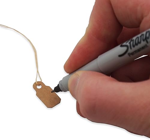 Miniatura 3 de 888 Display 100 Etiquetas de precio de cadena de papel Kraft Exhibición de venta de anillos de joyería (100 piezas)