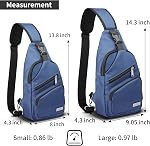 AMJ Sling Bag for Hiking and Outdoor, Crossbody Shoulder Backpack, Travel Chest Bag Daypack for Men & Women