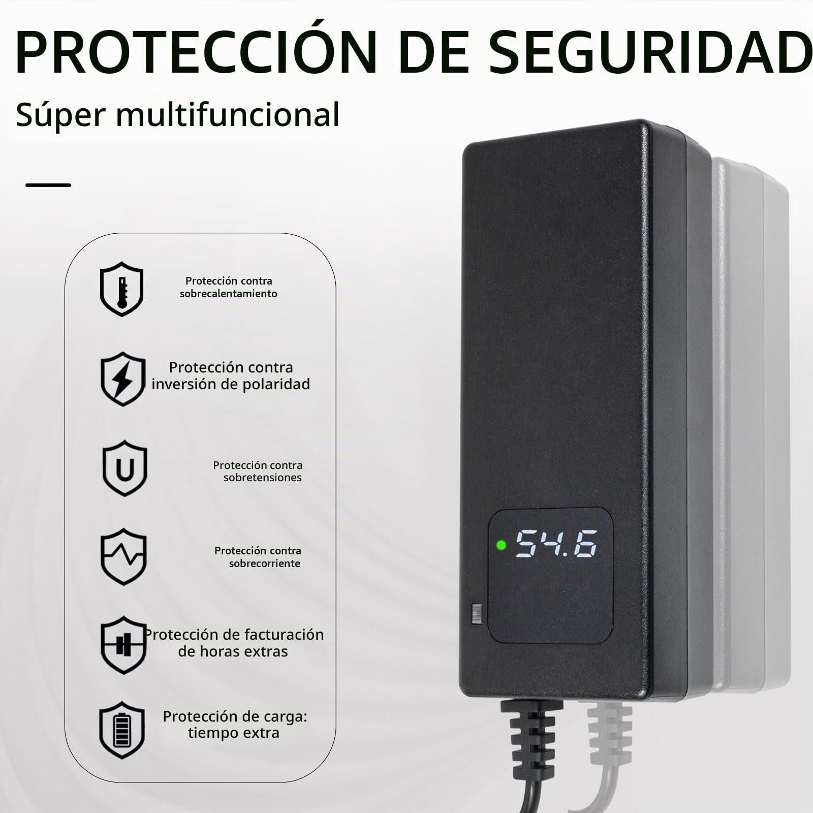 Cargador 54.6V 2A para patinetes eléctricos G2 Master, G3 Pro, A1, compatible con baterías de litio 48V.