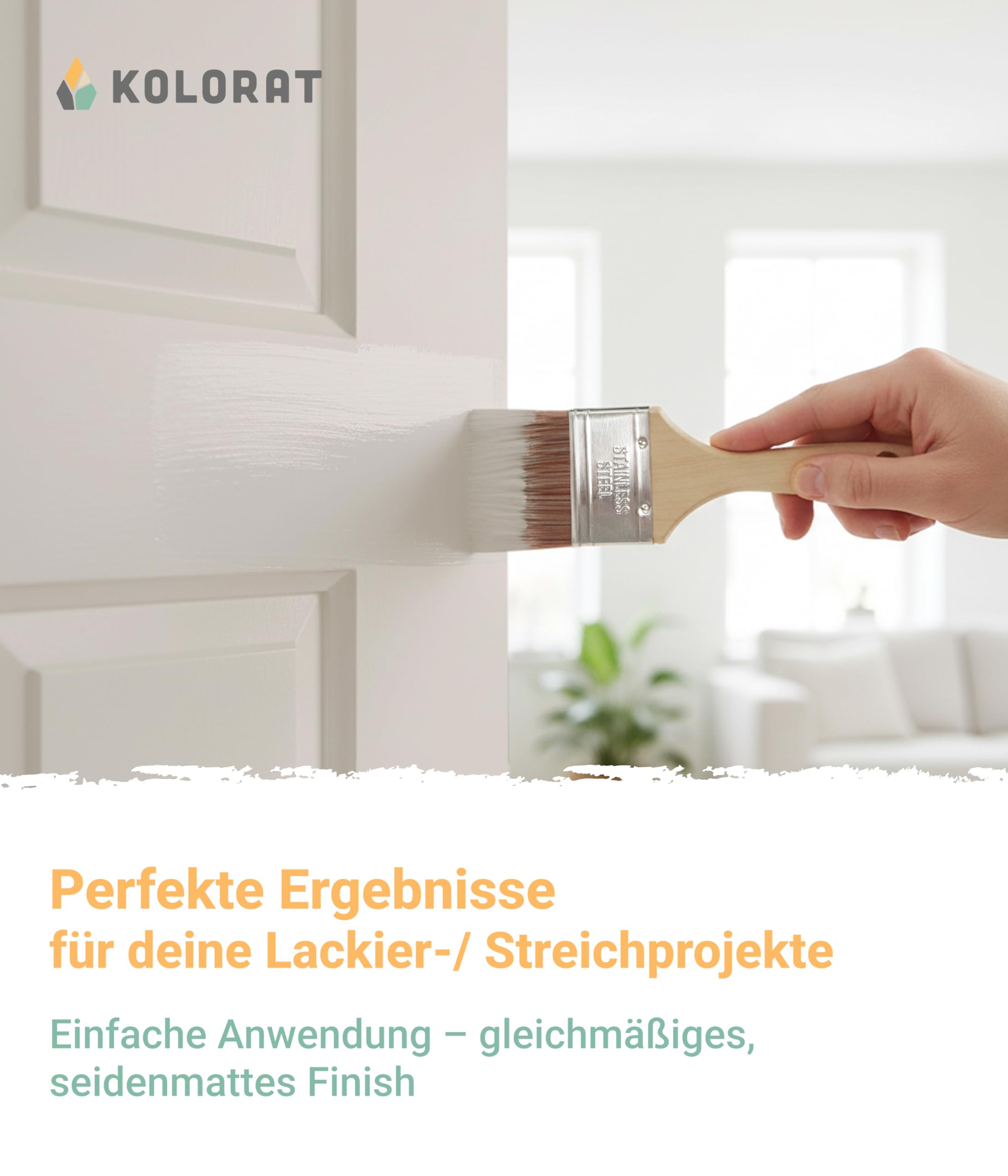Kolorat® Möbelfarbe helles,warmes Greige 750ml- Hochdeckender Lack für Innen & Außen-wasserbasiert & geruchsarm-Perfekt für Holz,Metall & Kunststoff - Kinderfreundlich nach DIN EN 71-3-Made in Germany