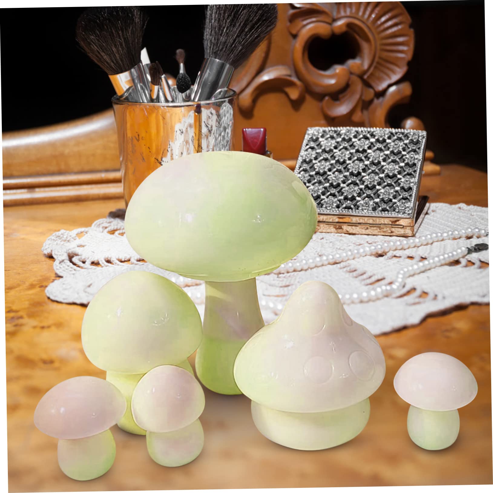 EXCEART Stampo in Silicone a Forma di Fungo, 6 Pezzi, Facile da Sformare, Riutilizzabile, per Creazioni Fai da Te e Decorazioni in Resina Epossidica