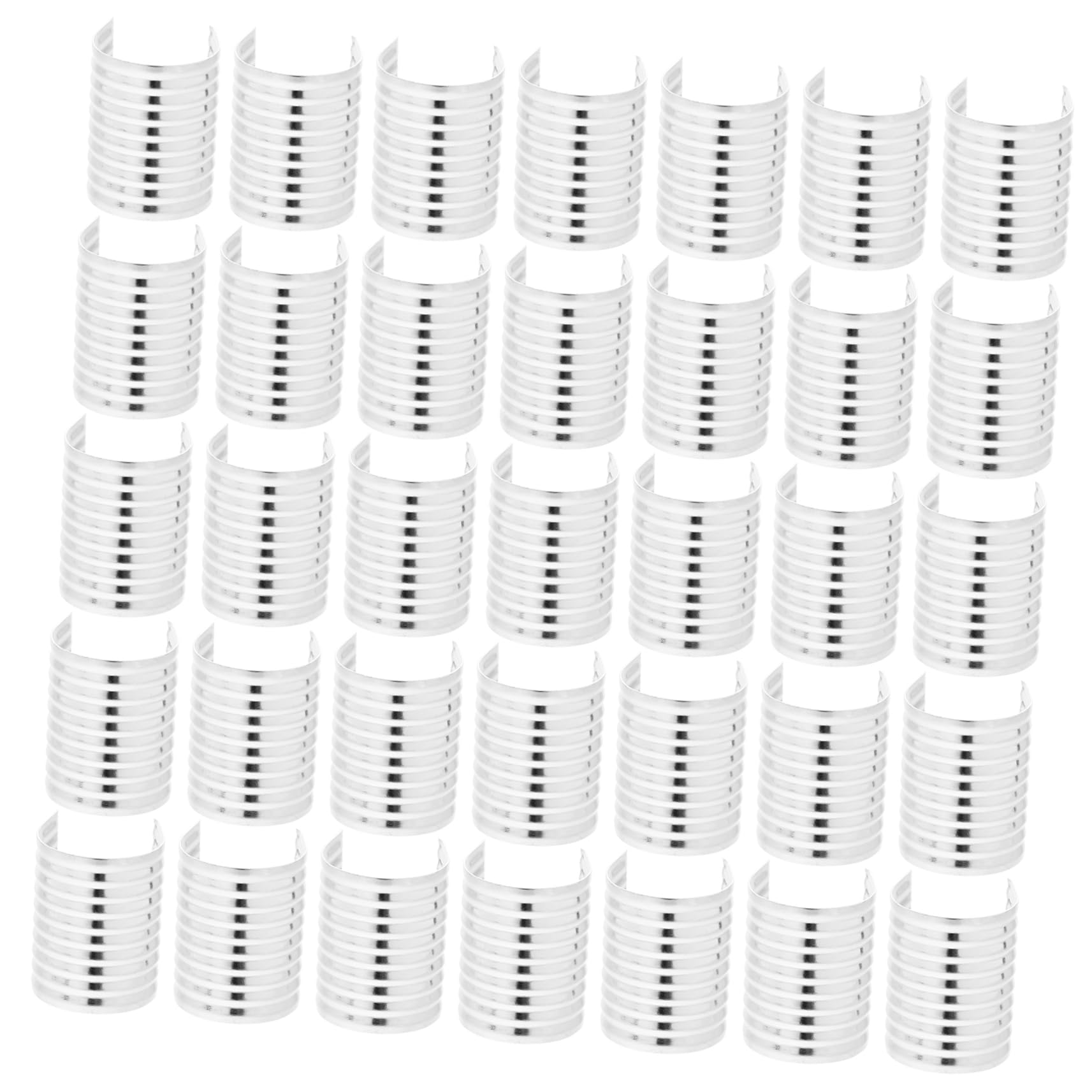 Gogogmee 2sets DIY Jewelry Making Clips Metal Leather Rope Clips Cord Clamp for DIY Craft Accessory 100pcs*2