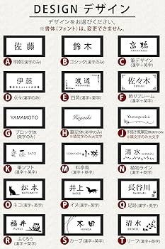 Amazon.co.jp: 【横13.4×縦7cm】【黒台付】表札 アクリル 横