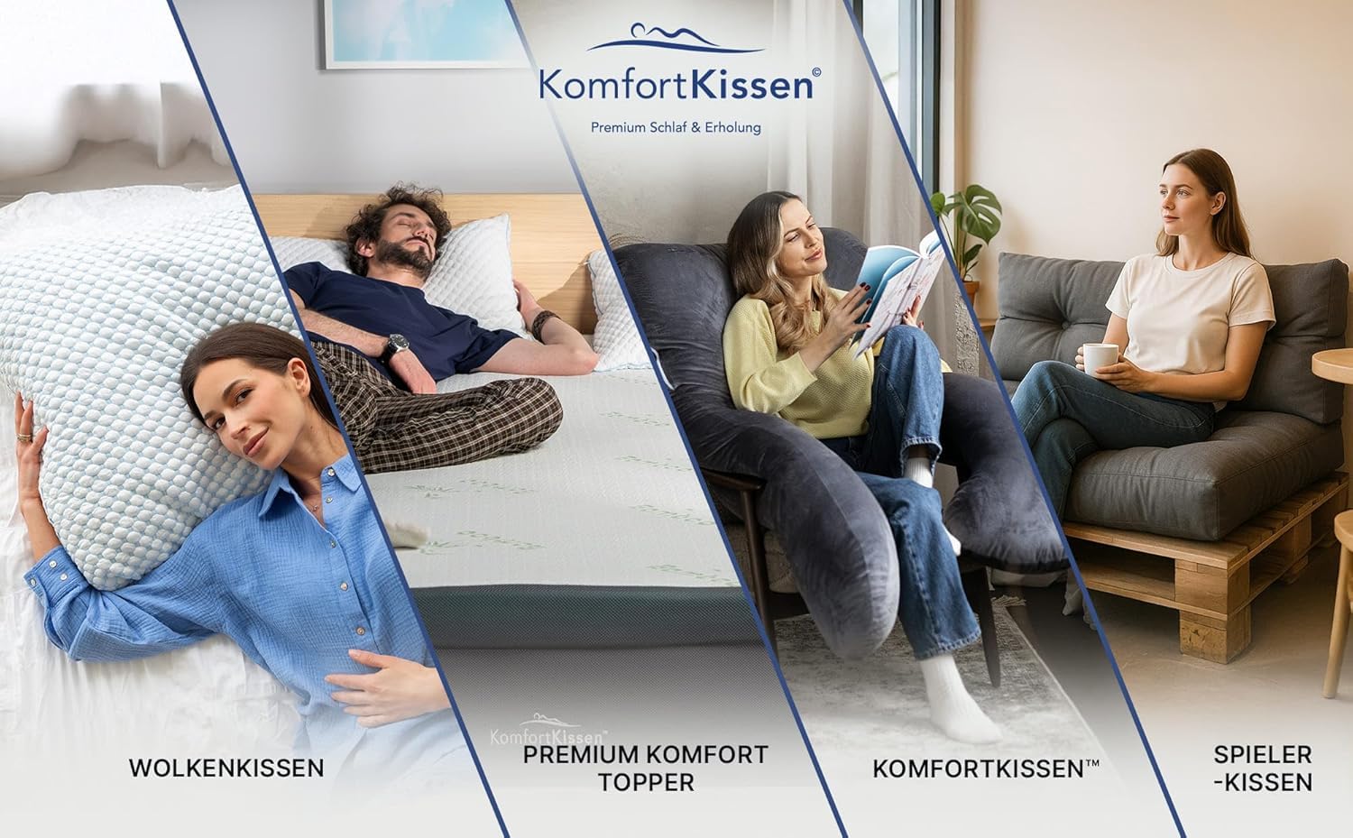 MKS Almohada de 80 x 80 cm con espuma viscoelástica y gel – Almohada con soporte ergonómico para el cuello – para adultos, dormir de espalda y de lado – Refrescante, higiénica, cómoda