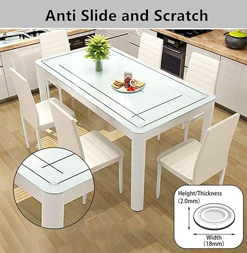 Vista 22 de Almohadillas antideslizantes para mesa de vidrio, 20 unidades, 3/4 pulgadas, no adhesivas, medianas