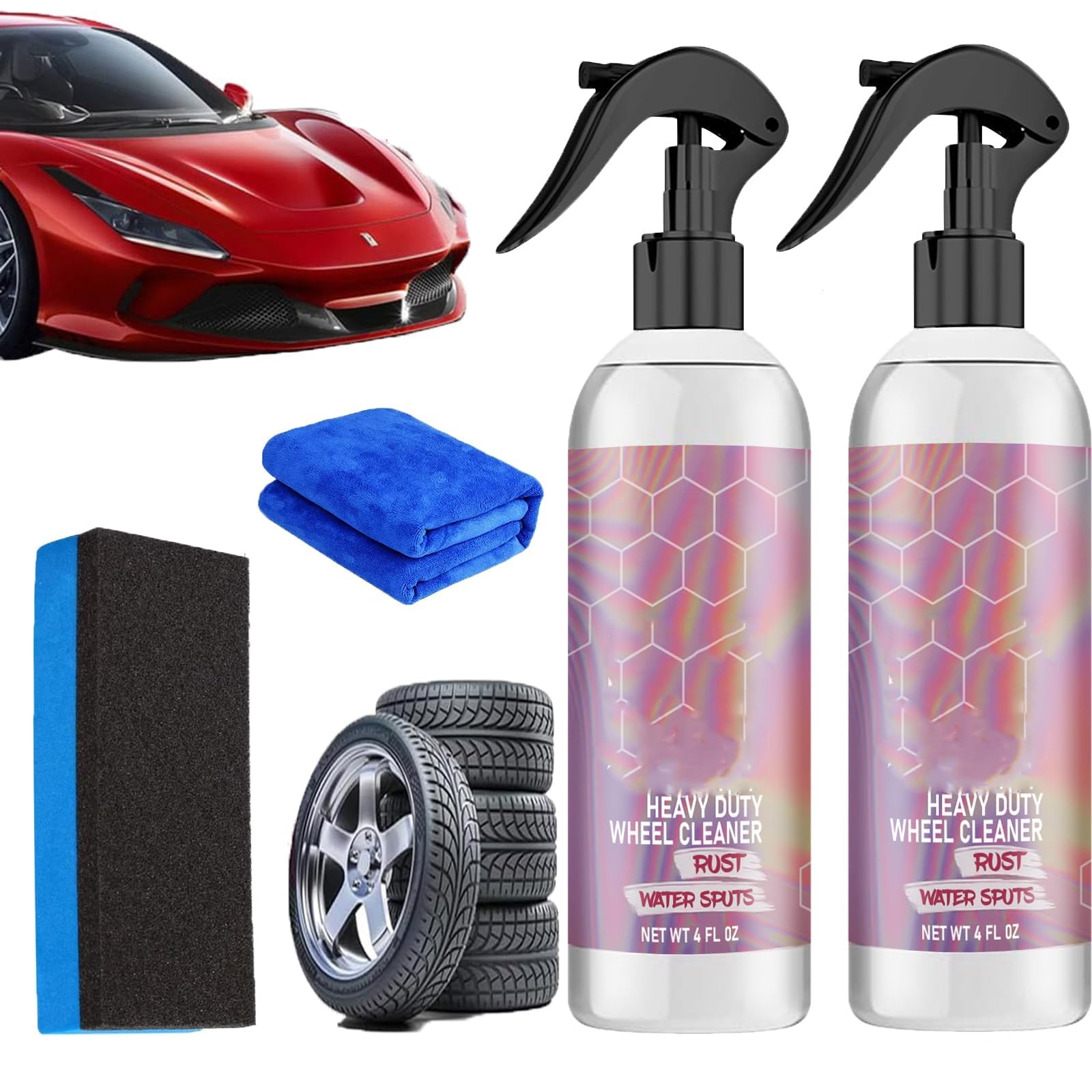 RQB Heavy Duty Wheel Cleaner- Mad Multi-Surface Cleaning Power for Glass Acid, Tires & Water Spots,For Car Owners & Home Use,Ideal for Bathroom