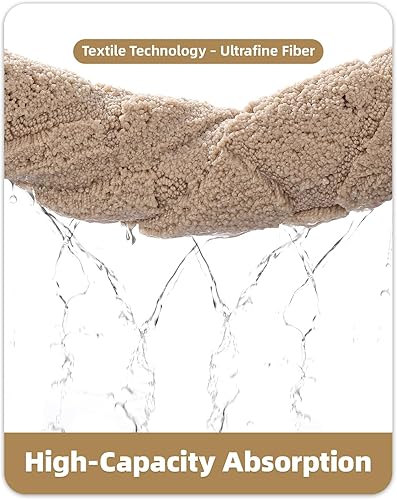 Miniatura 7 de Color&Geometry Alfombra de baño ultrasuave, antideslizante, lavable a máquina, con respaldo de goma, alfombra absorbente de felpa esponjosa para