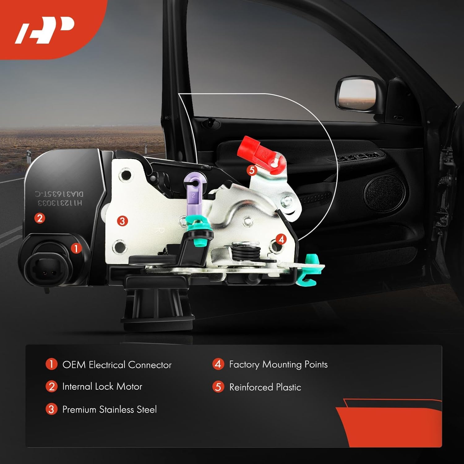 A-Premium Front Left Driver Side Door Lock Actuator Compatible with Dodge Ram 1500/Ram 2500/Ram 3500 1994-2002