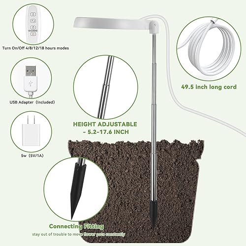 Miniatura 4 de Luces de cultivo para plantas de interior luz LED de crecimiento de espectro completo para plantas de interior luz de crecimiento de plantas
