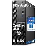 Dell OptiPlex 7020 Desktop Computer SFF, 7000 Small Dekstops PC, 32GB DDR5 RAM, 1TB PCIe SSD, 14th Gen Intel 14-Core i5-14500 (Beat i7-13700), WiFi6E, BT, 2 DisplayPort, HDMI, Type-C, Windows 11 Pro