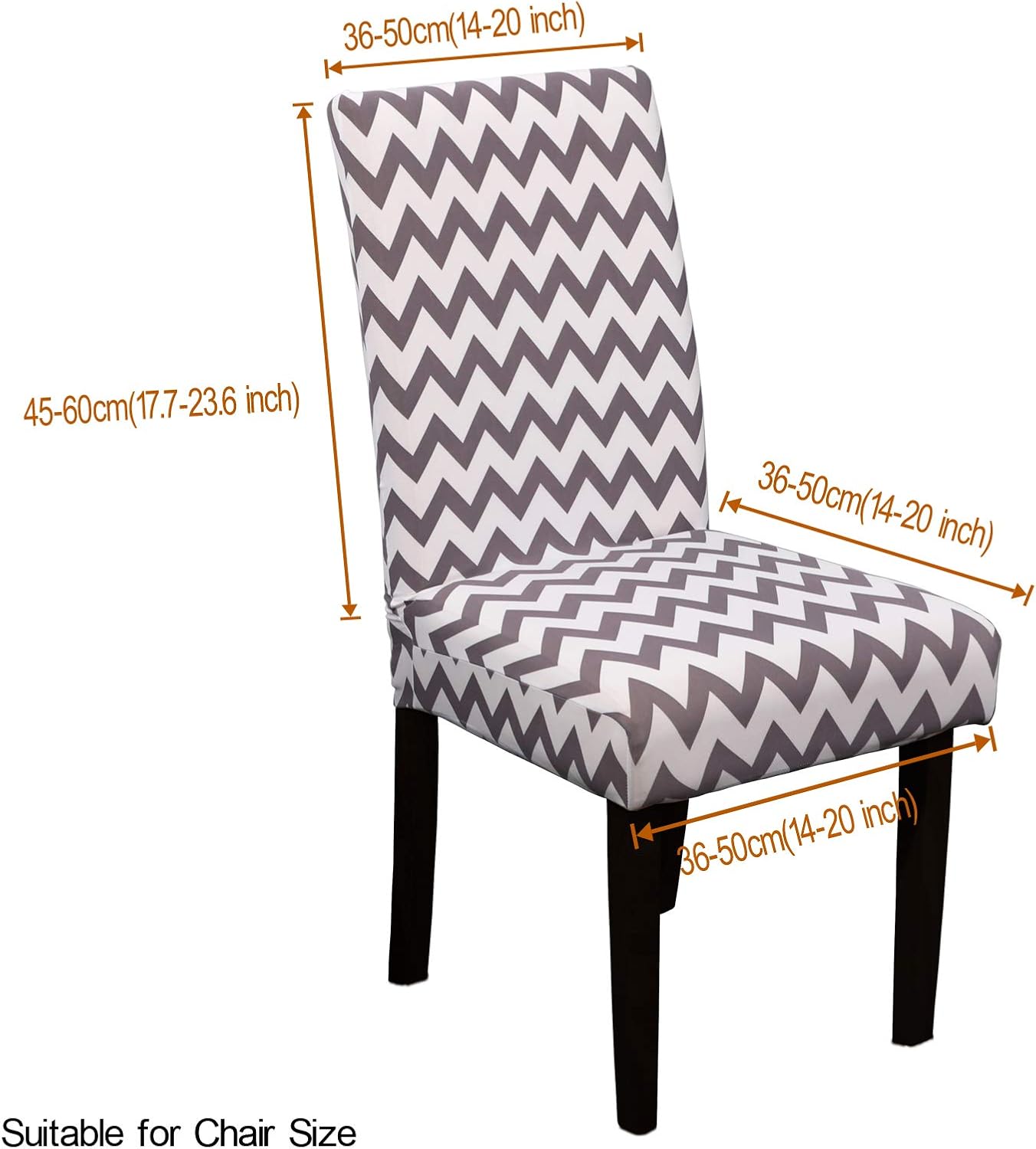 Stretch Dining Chair Covers Removable Washable Seat Parson Chair Protector Slipcover for Dining Room,Party,Banquet,Hotel,Ceremony Set of 4 (Style 16) image 2