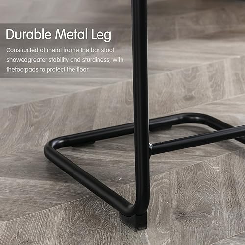 Miniatura 4 de Okeysen Juego de 2 sillas de comedor, sillas de comedor de 19.6 pulgadas, sillas de comedor de cocina, sillas de comedor modernas de terciopelo,