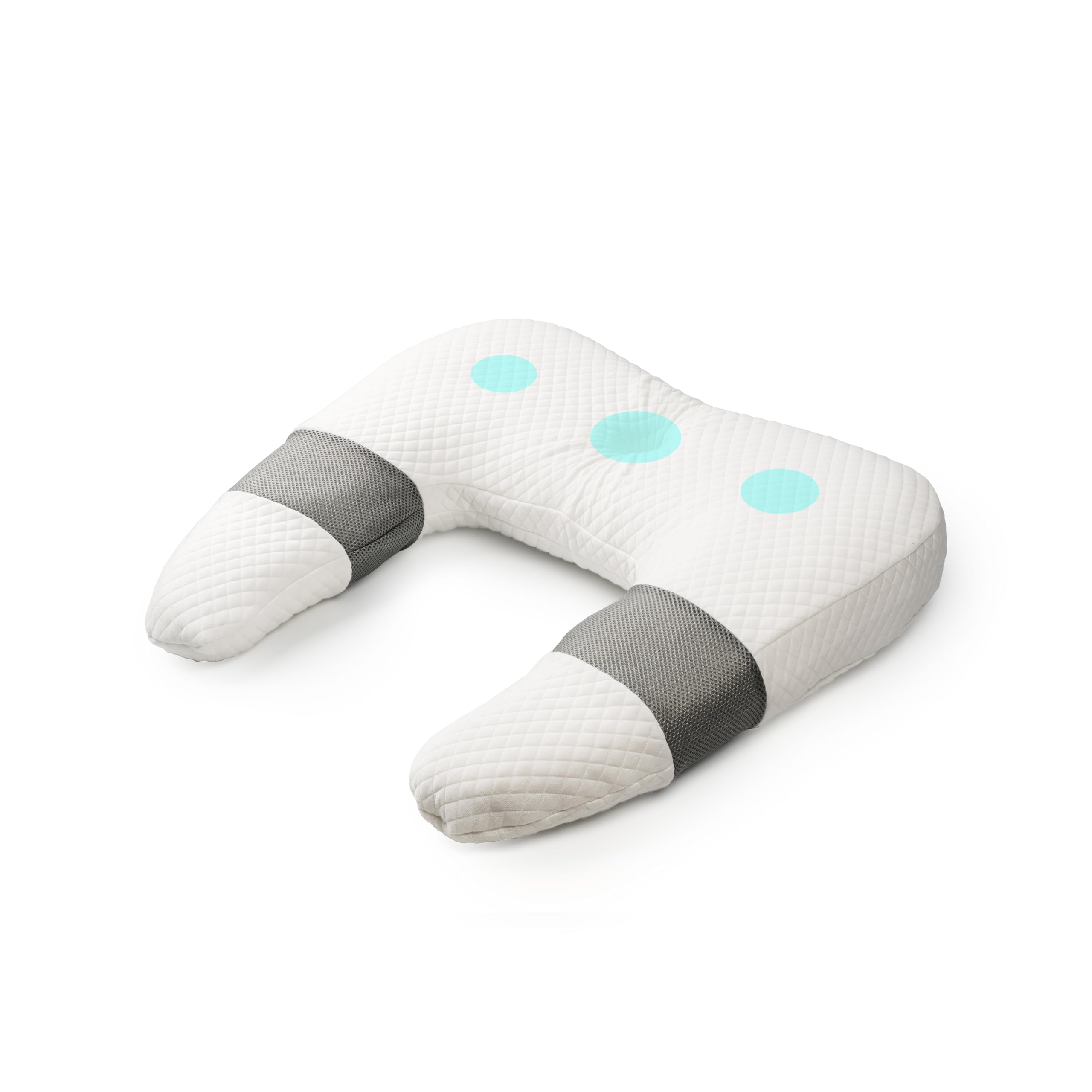 InnovaGoods® Almohada viscoelastica, Almohada ergonómica de Postura Lateral U, Disminuye la presión, Mejor Descanso en la Postura Correcta. Almohada Alivio, Descanso, relajación y Bienestar.