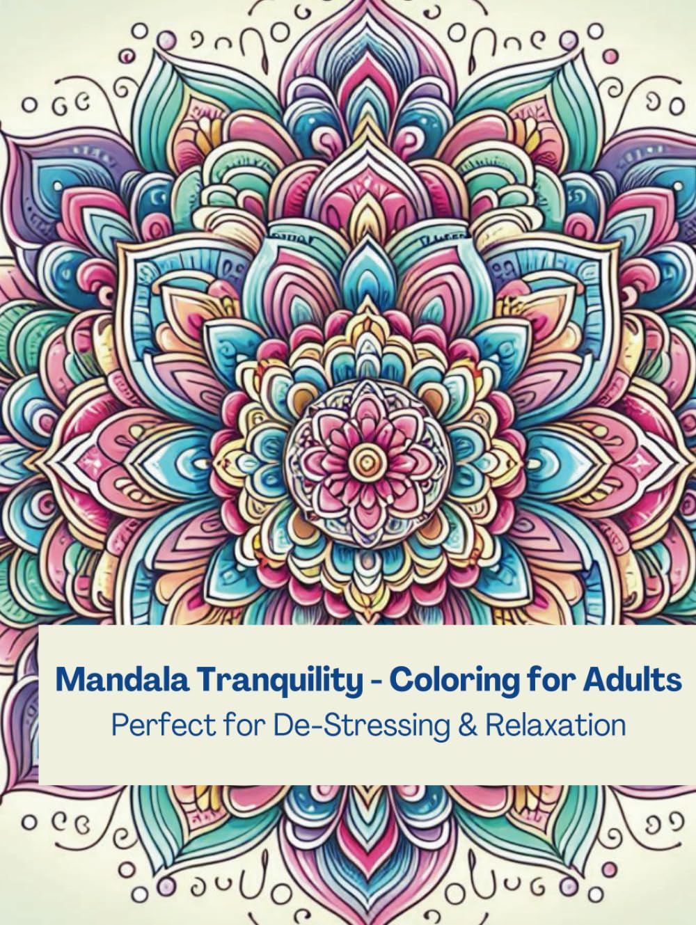 Mandala Tranquility livre de coloriage anti-stress adulte 40 motifs floraux