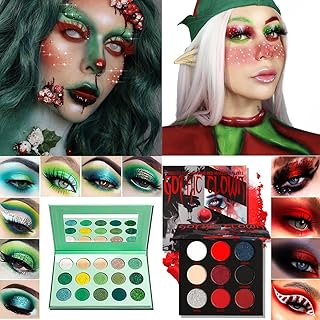 Afflano Paleta de sombra de ojos roja y verde...