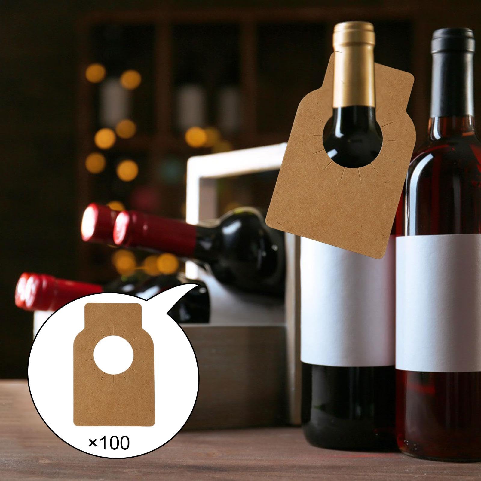 Amazon｜petsola 100 個ワインボトルネックタグ飲料ボトル識別ラベル
