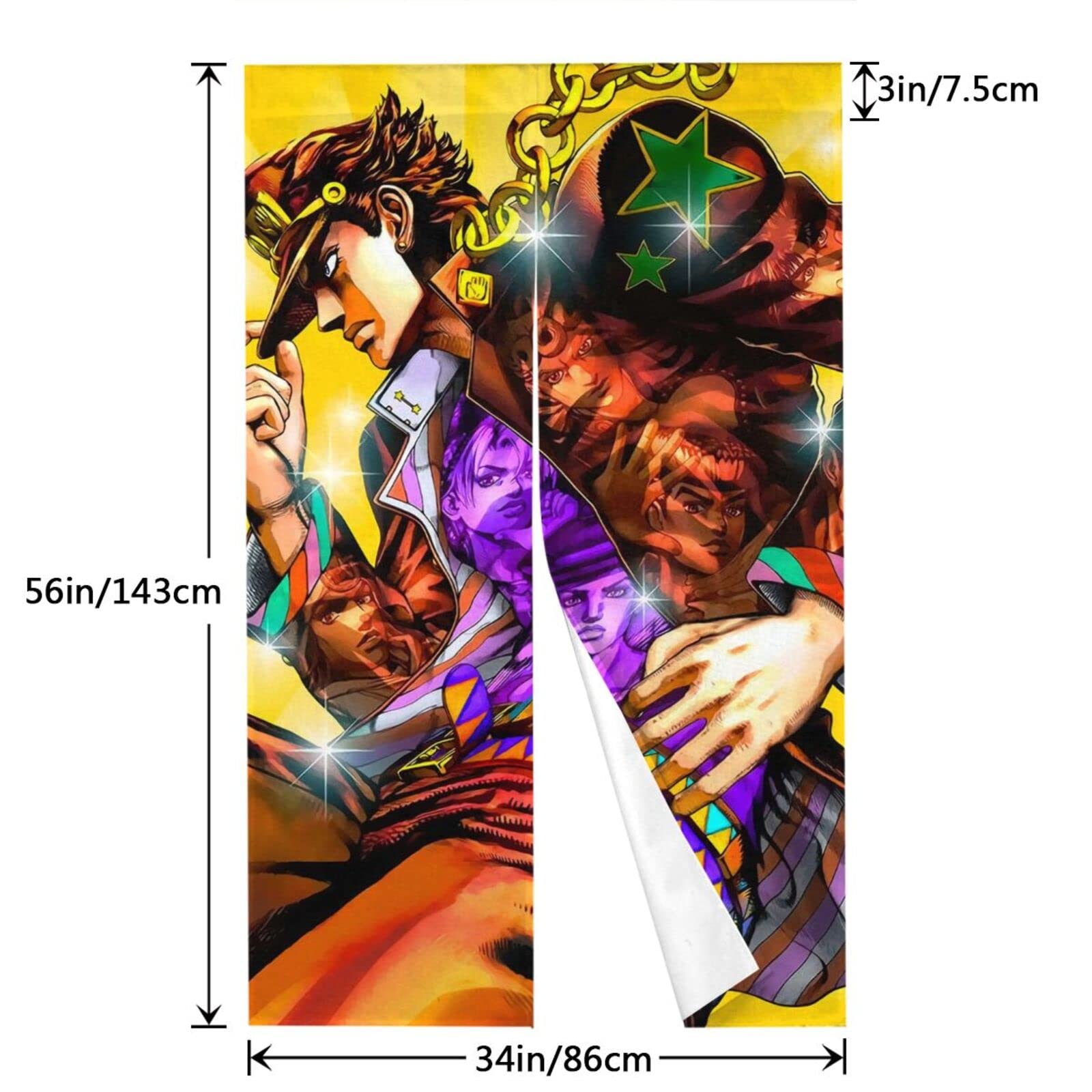 もも　のれん4枚 Amazon｜ジョジョの奇妙な冒険 アニメ 間仕切り のれん ロング