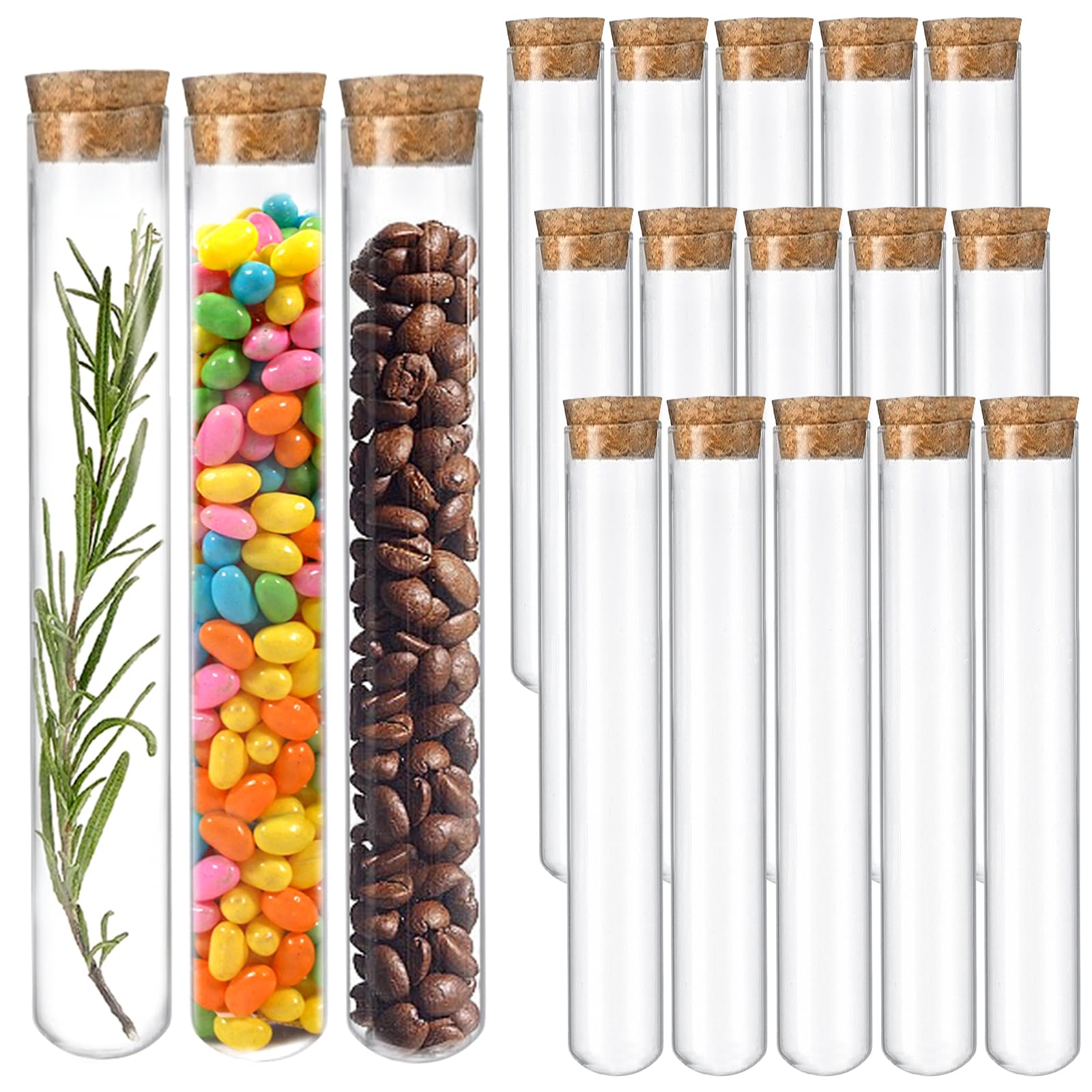 Mini bouteilles en verre avec bouchon en liège de 25ML, petits bocaux à