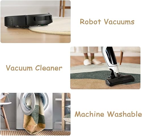 Miniatura 6 de Alfombra redonda abstracta de 3 pies, elegante, lavable, antideslizante, para suelo de montaña, suave, de pelo bajo, para interiores, para