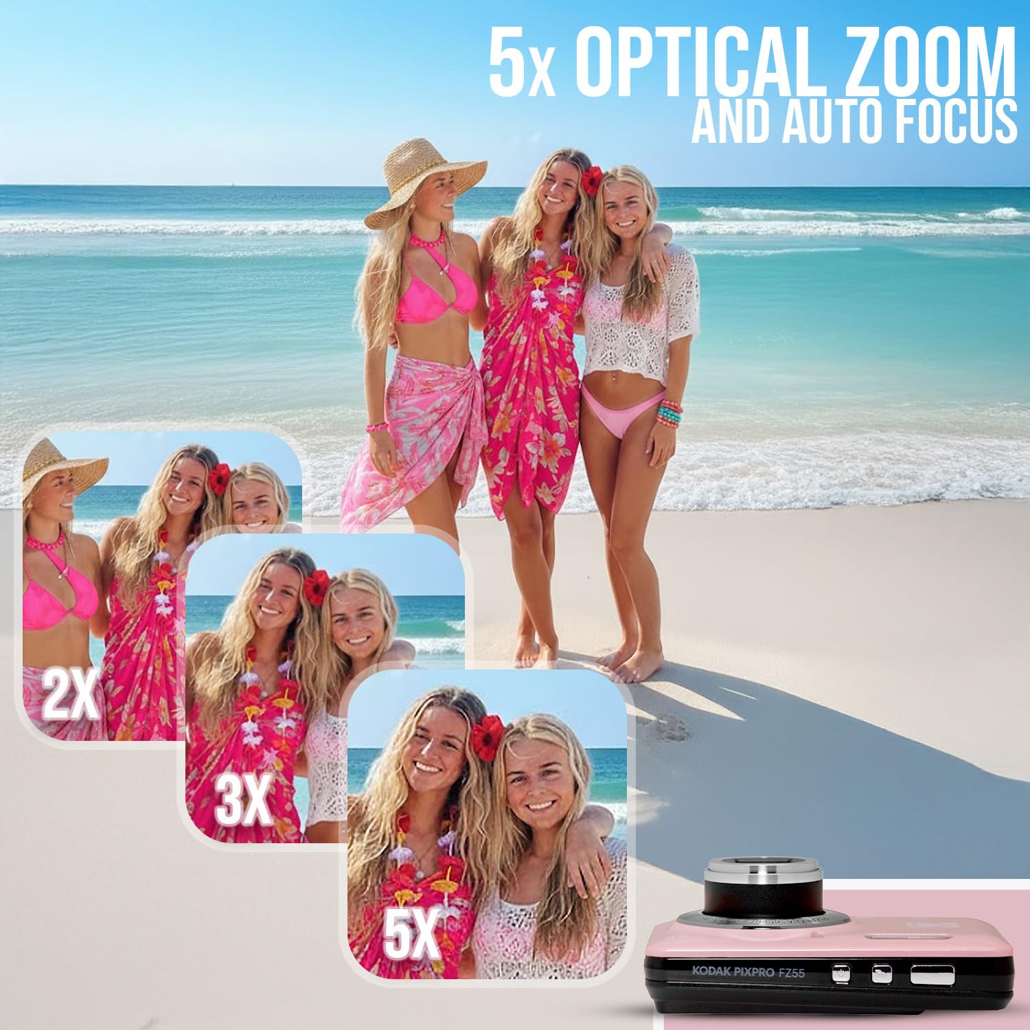 Kodak PixPro Friendly Zoom FZ55 16MP 1080p Full HD Digital Camera